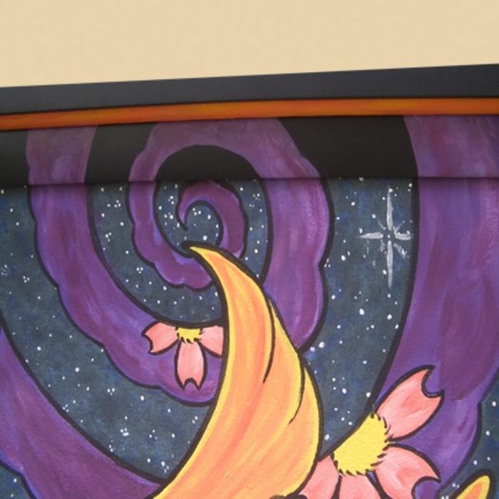 Closeup of painted frame
