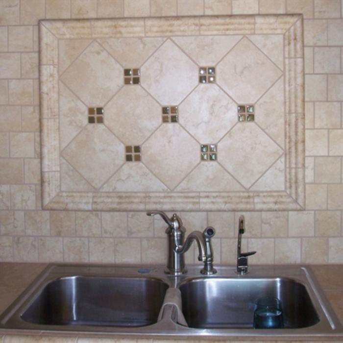 Tile detail above the sink