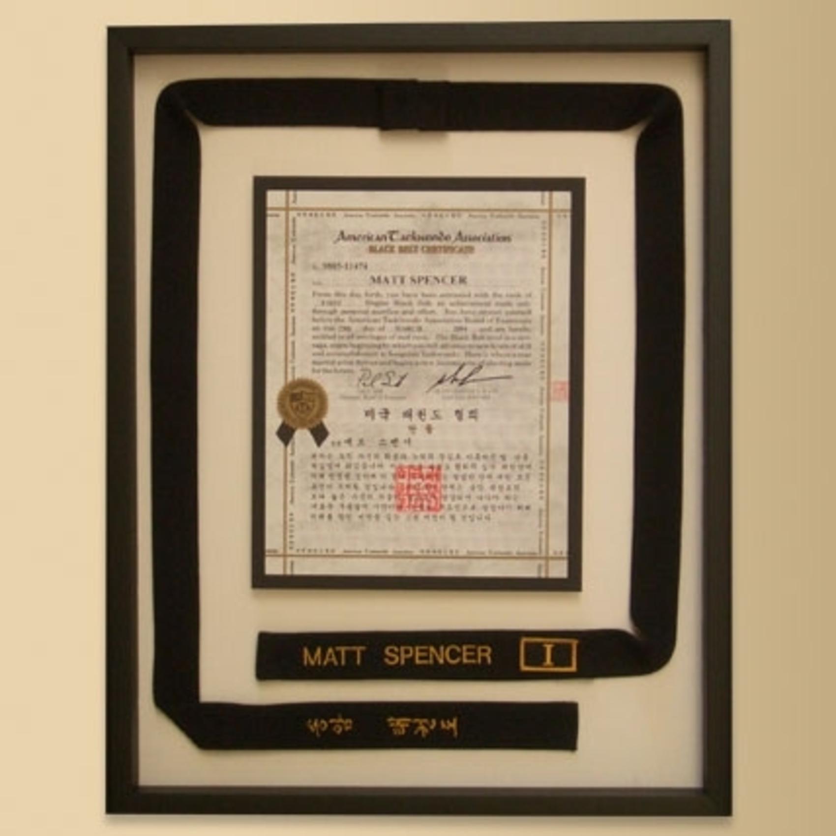 Black Belt and Certificate